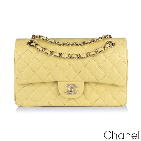 cream yellow chanel bag|Chanel medium flap bag.